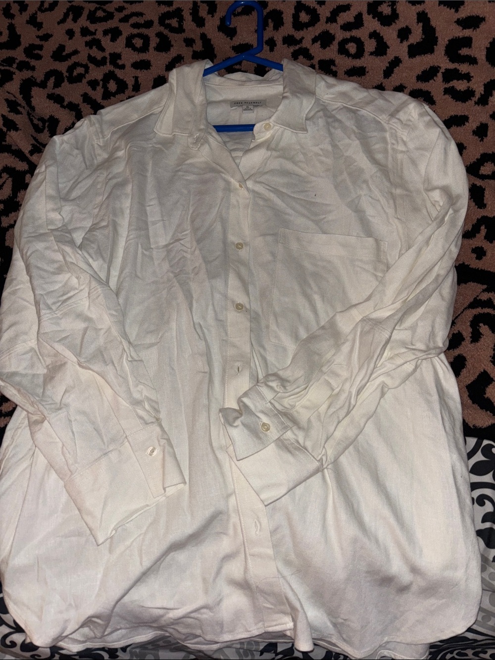 Women’s Cream Button-Down Shirt - Relaxed Fit
